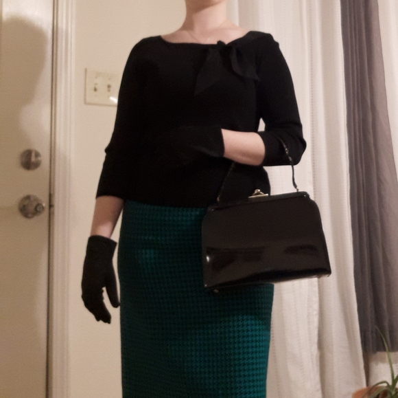 Cable & Gauge Boatneck Bow Sweater, 50's Retro, - Picture 8 of 8